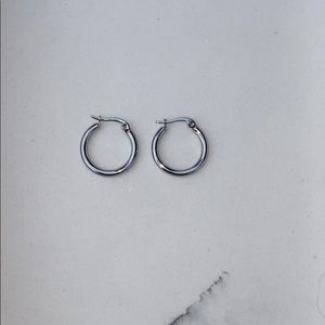 Silver hoop earrings